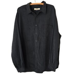 Tommy Bahama Silk Black Button Up Shirt Men's XL Resort Vaca Summer
